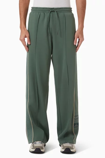 بنطال رياضي بشريط شعار الماركة مزيج قطن