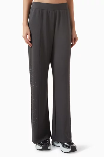 بنطال رياضي مطرز بأحجار الراين