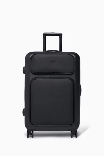 حقيبة جر متوسطة جلد سافيانو معاد تدويره