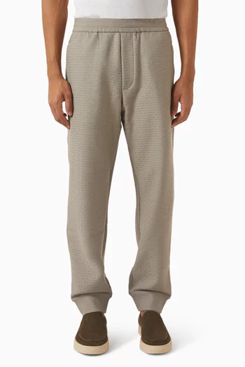 بنطال رياضي بشعار الماركة جيرسيه مزدوج