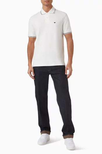 تي شيرت بولو بشعار الماركة والنسر حجم صغير قطن