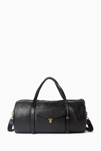 Large Duffle Bag in Tumbled Leather