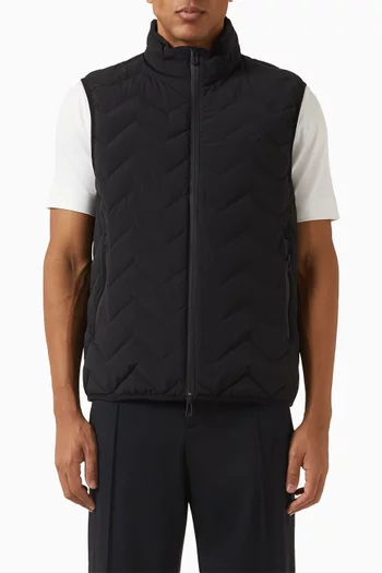 Chevron Quilted Down Gilet