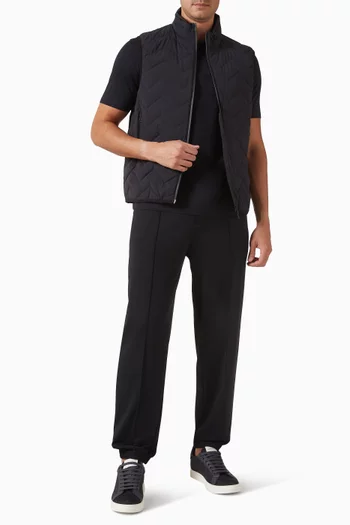 Chevron Quilted Down Gilet