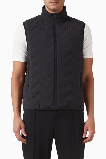 Chevron Quilted Down Gilet