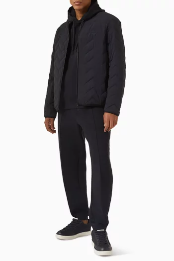 Water Repellent Chevron Quilted Down Jacket