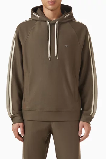 كنزة بغطاء رأس بشعار النسر بحجم صغير