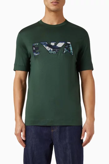 Eagle Logo T-shirt in Cotton-blend