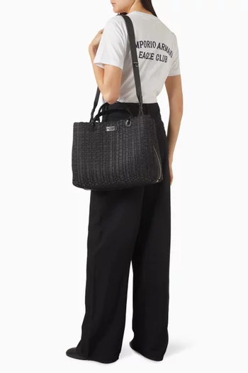 Medium My EA Tote Bag in Woven Nylon