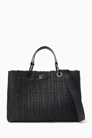 Medium My EA Tote Bag in Woven Nylon