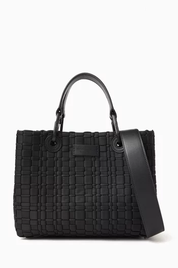 MyEA Tote Bag in Woven Leather