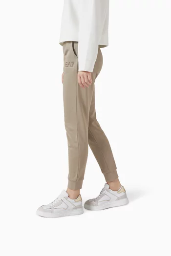 Logo Sneakers in Suede & Leather