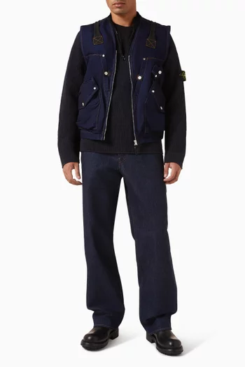 Zip-up Vest in Cotton