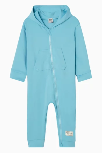 Zip-through Romper in Recycled Softskin