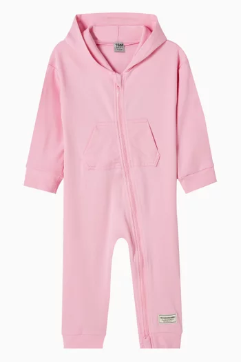 Zip-through Romper in Recycled Softskin