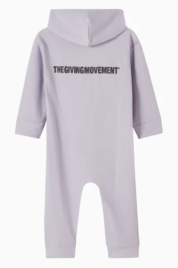 Zip-through Romper in Recycled Softskin