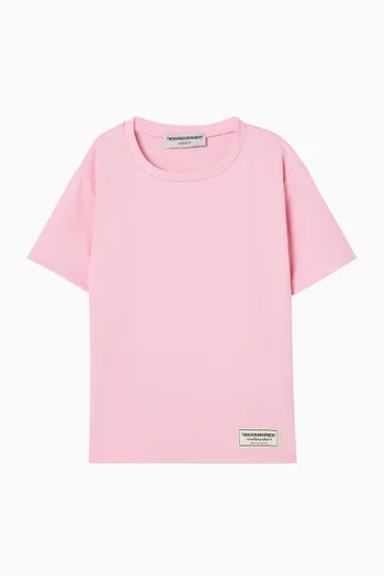 تي شيرت بقصة عادية قماش سوفتسكين معاد تدويره