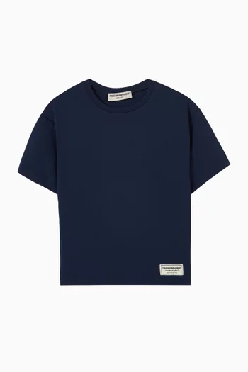 تي شيرت بقصة عادية قماش سوفتسكين معاد تدويره