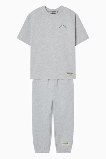 تي شيرت بشعار الماركة قطن جيرسيه عضوي