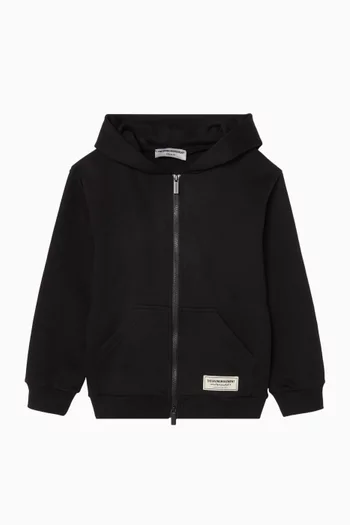 Oversized Zip Hoodie in Organic Cotton-fleece