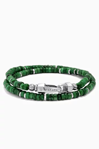 Malachite Heishi Wrap Bracelet