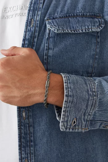 Gunmetal Chain Bracelet in Stainless Steel