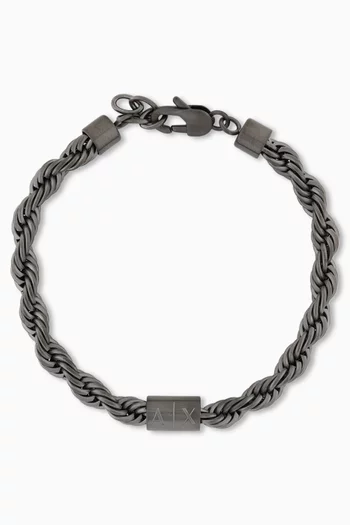 Gunmetal Chain Bracelet in Stainless Steel