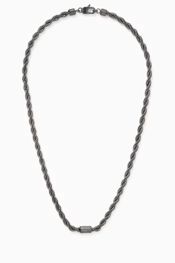 Gunmetal Chain Necklace in Stainless Steel