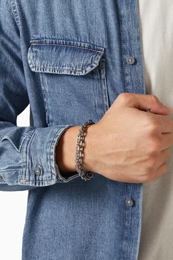 Double Chain Bracelet in Stainless Steel