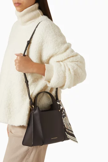 Arkshell Top Handle Bag in Calf Leather