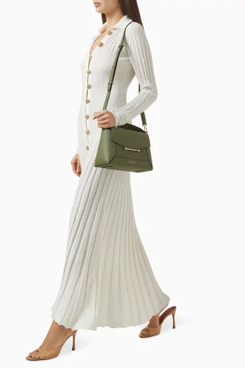 Mosaic Top Handle Bag in Calfskin Leather