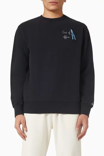 سوي شيرت سوهو بعبارة Out Of Office قطن