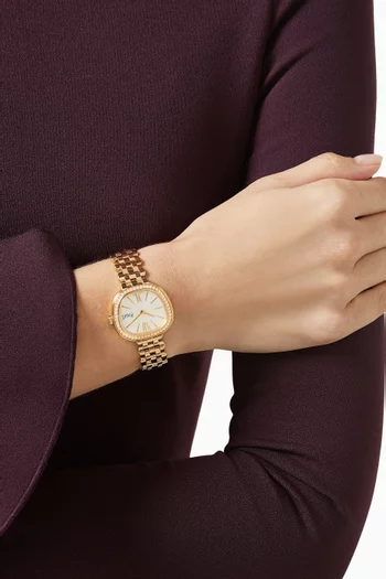 ساعة سيكستي كوارتز مرصعة بالماس، 29 مم