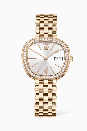 ساعة سيكستي كوارتز مرصعة بالماس، 29 مم