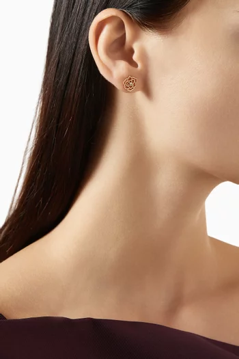 Rose Diamond Earrings in 18kt Rose Gold