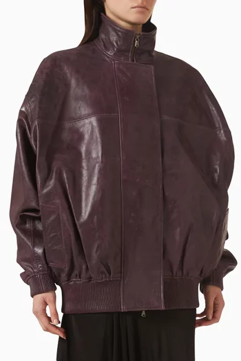 Devon Bomber Jacket in Leather