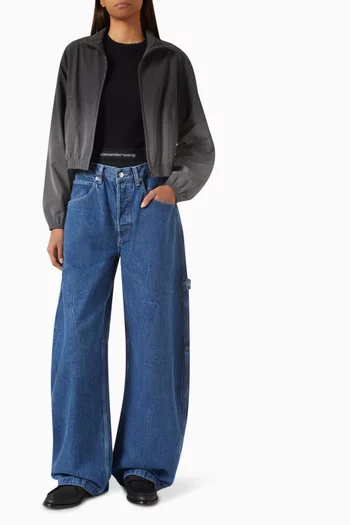 Reflective Shrunken Track Jacket