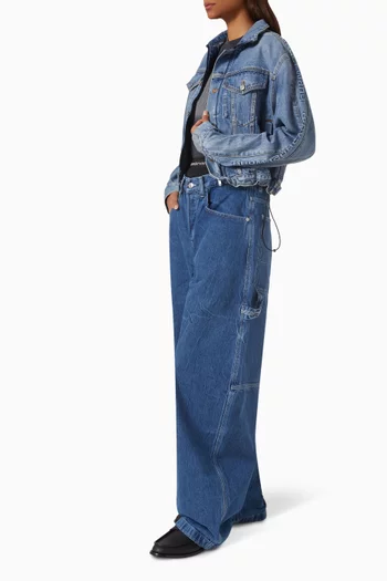 تي شيرت بشعار الماركة بملمس بارز قطن جيرسيه