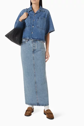 Crop Shirt in Denim