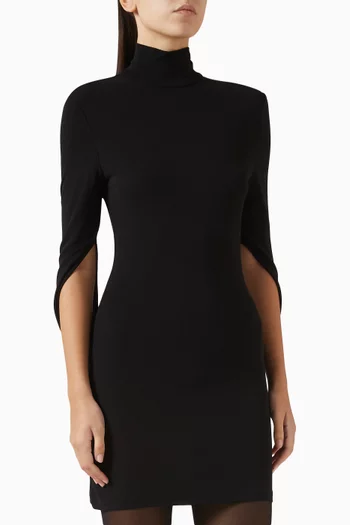 Draped Mini Dress in Viscose Blend