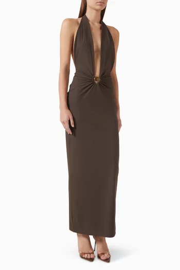 Mineral Stone Ruched Dress in Lycra