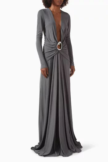 Orica Crystal Ruched Gown