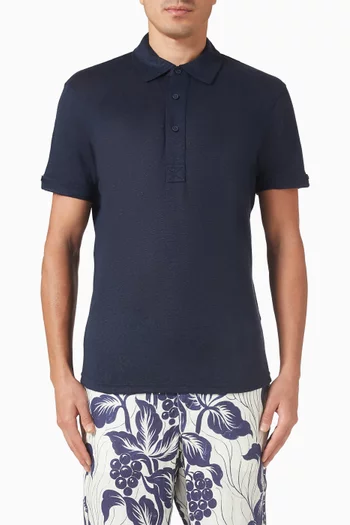 Sebastien Polo T-shirt in Linen-jersey