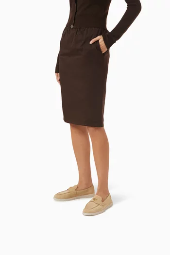 حذاء سهل الارتداء جلد شمواه 