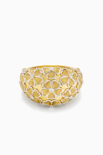Floral Dome Ring in 9kt Gold