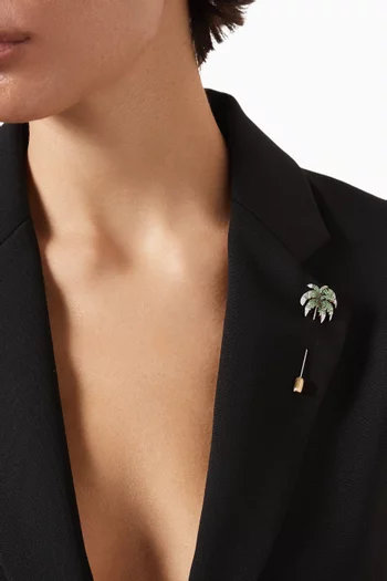 Palm Pin in 9kt Gold & 18kt White Gold