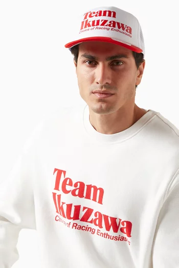 كاب بيسبول مستوحى من ملابس فرق تصليح سيارات السباق قماش شبكي