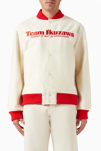 جاكيت ستيديوم مزيج صوف