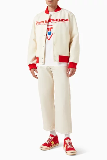 تي شيرت بشعار الماركة قطن جيرسيه عضوي