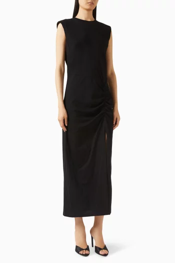 Solide Midi Dress in Cotton